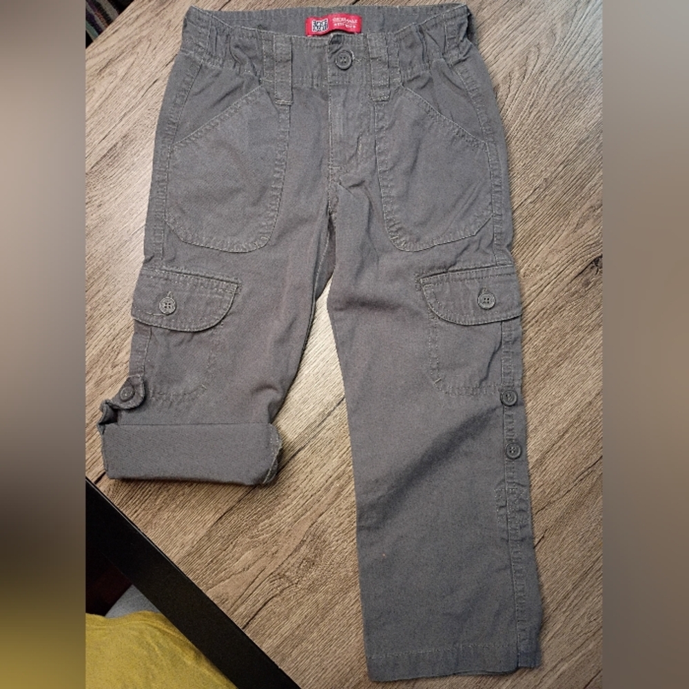 Girls Gray Cargo Pants